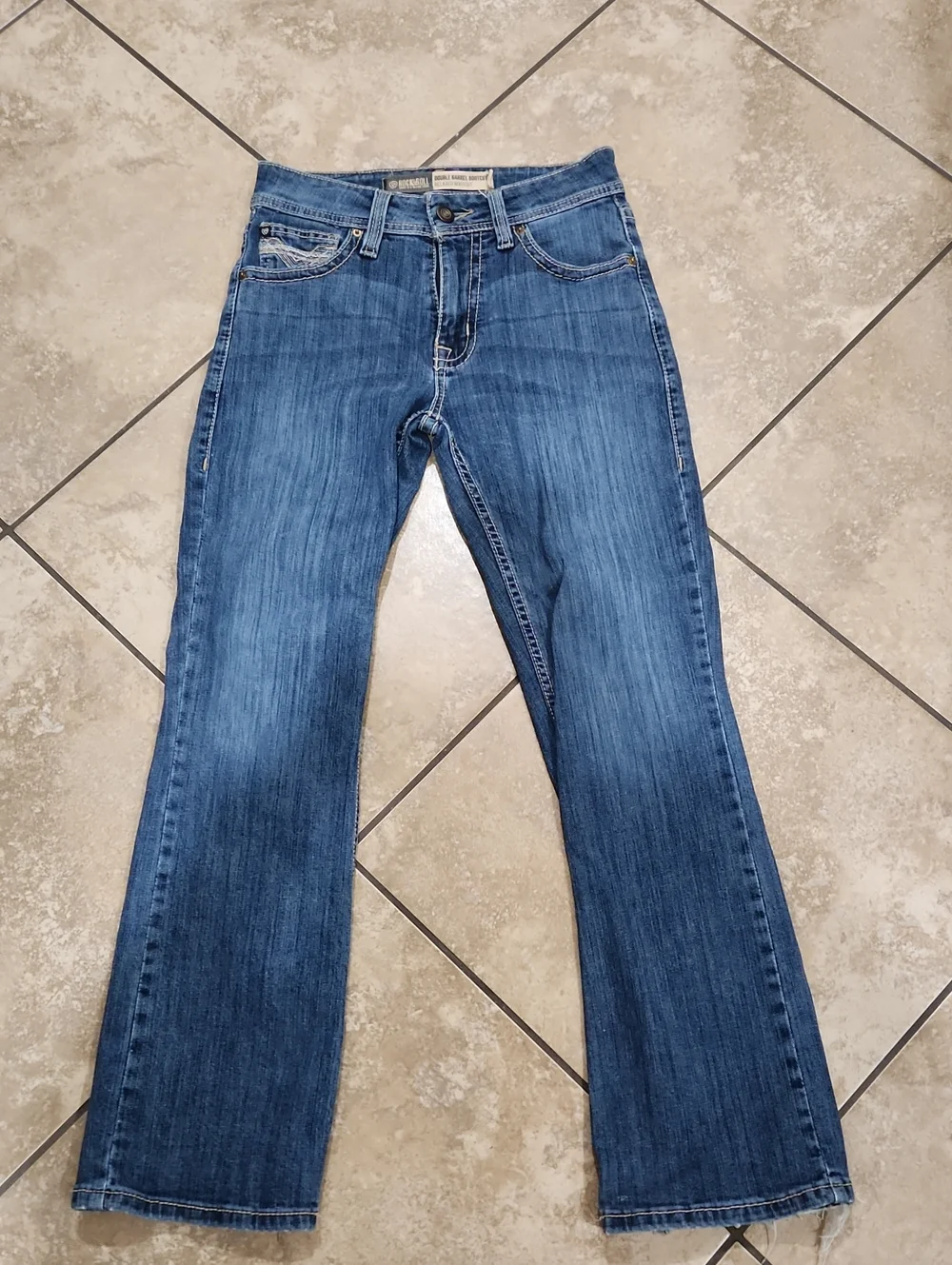 Rock & Roll Denim Men's Double Barrel Medium Wash Stackable Bootcut Jeans